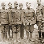 World War 1 Choctaw Code Talkers with commanding officer