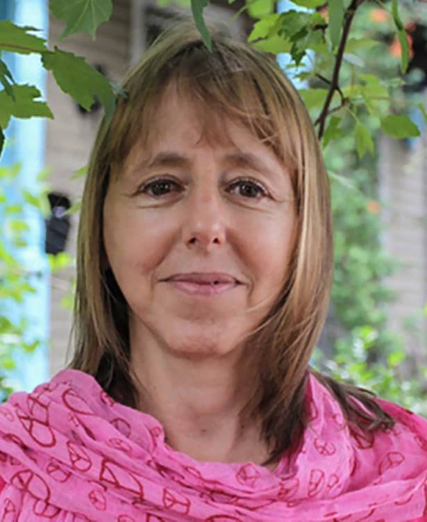 Medea Benjamin at the Veterans Buidling